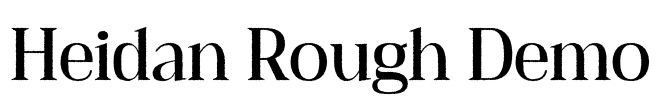 Heidan Rough Demo Font Image