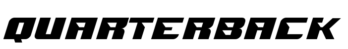 QUARTERBACK Font Image