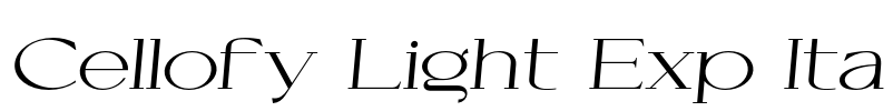 Cellofy Light Exp Ita Font Image