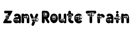 Zany Route Train Font Image