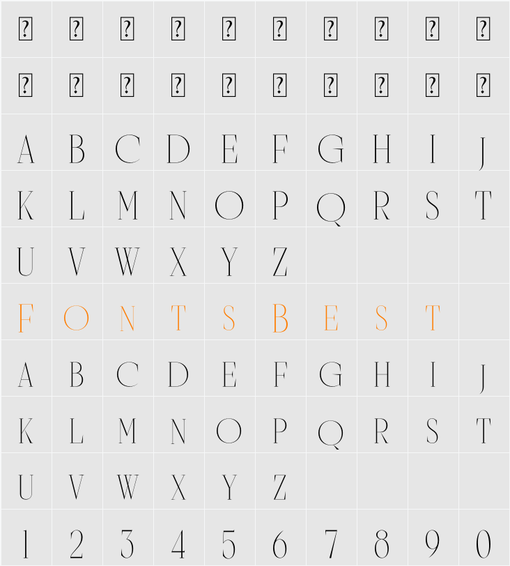 Peany Timer Character Map