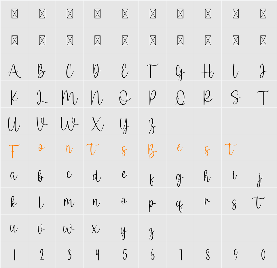 Everithing Character Map