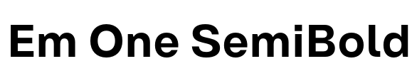 Em One SemiBold Font Image