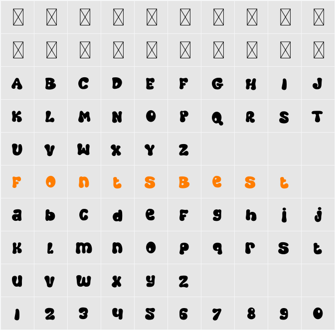 Cold Snowflake Character Map