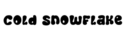 Cold Snowflake Font Image