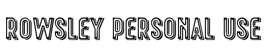 Rowsley Personal Use Font Image