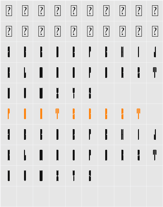 Zephyrus Character Map