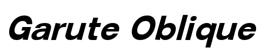 Garute Oblique Font Image