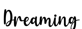 Dreaming Font Image
