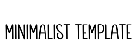 Minimalist Template Font Image