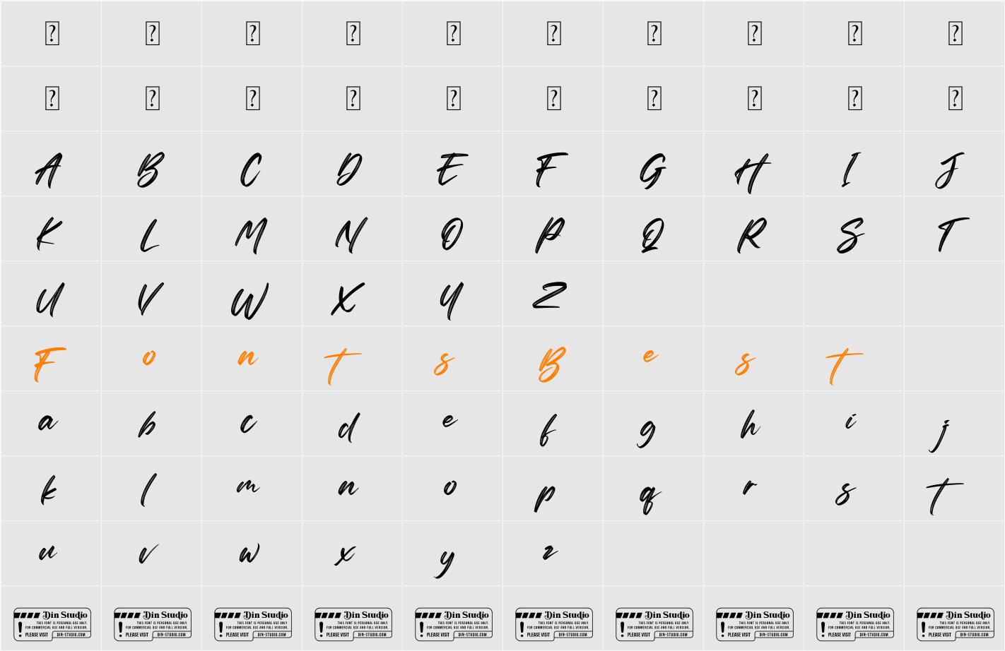 Shall Blossom Personal Use Character Map