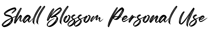 Shall Blossom Personal Use Font Image