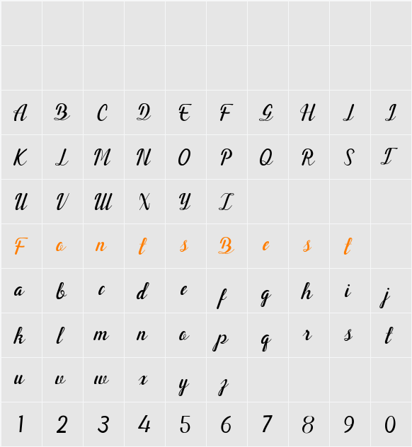 Adeline Character Map