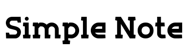 Simple Note Font Image