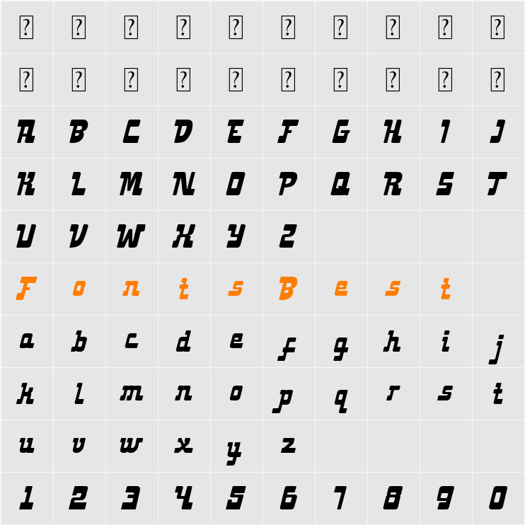 Bluesky Character Map