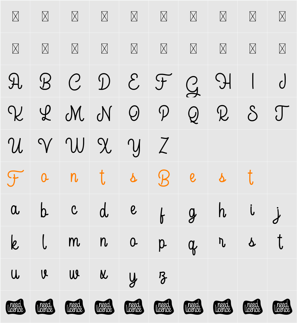 AcapelaDEMO Character Map