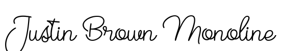 Justin Brown Monoline Font Image