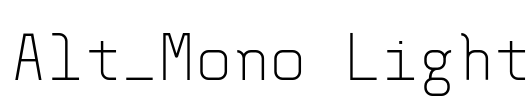 Alt_Mono Light