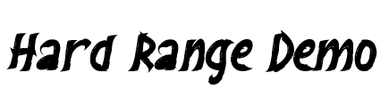 Hard Range Demo Font Image