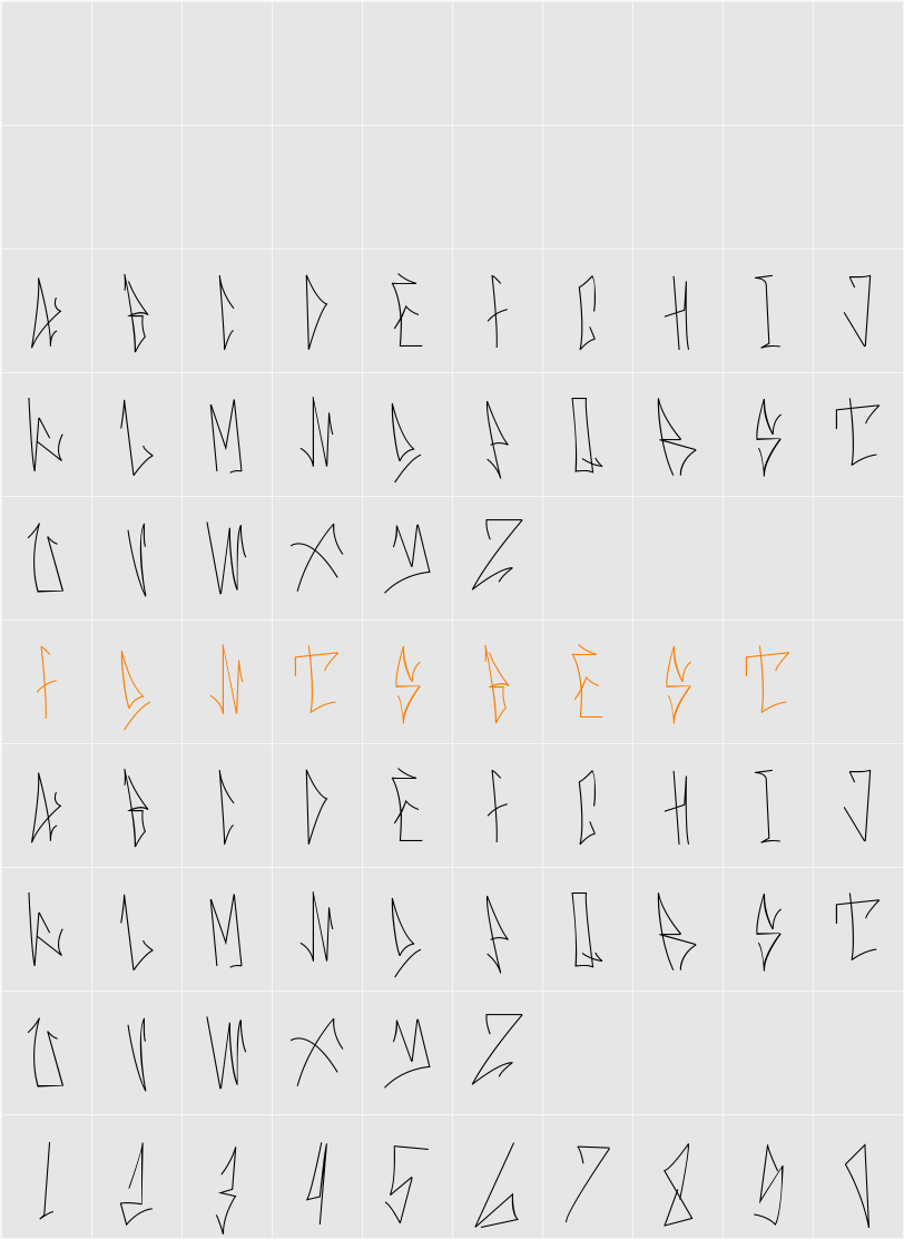 Skinny Street Light Character Map