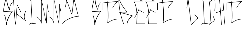 Skinny Street Light Font Image