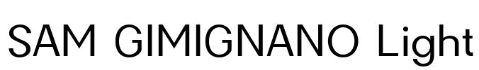 SAM GIMIGNANO Light Font Image