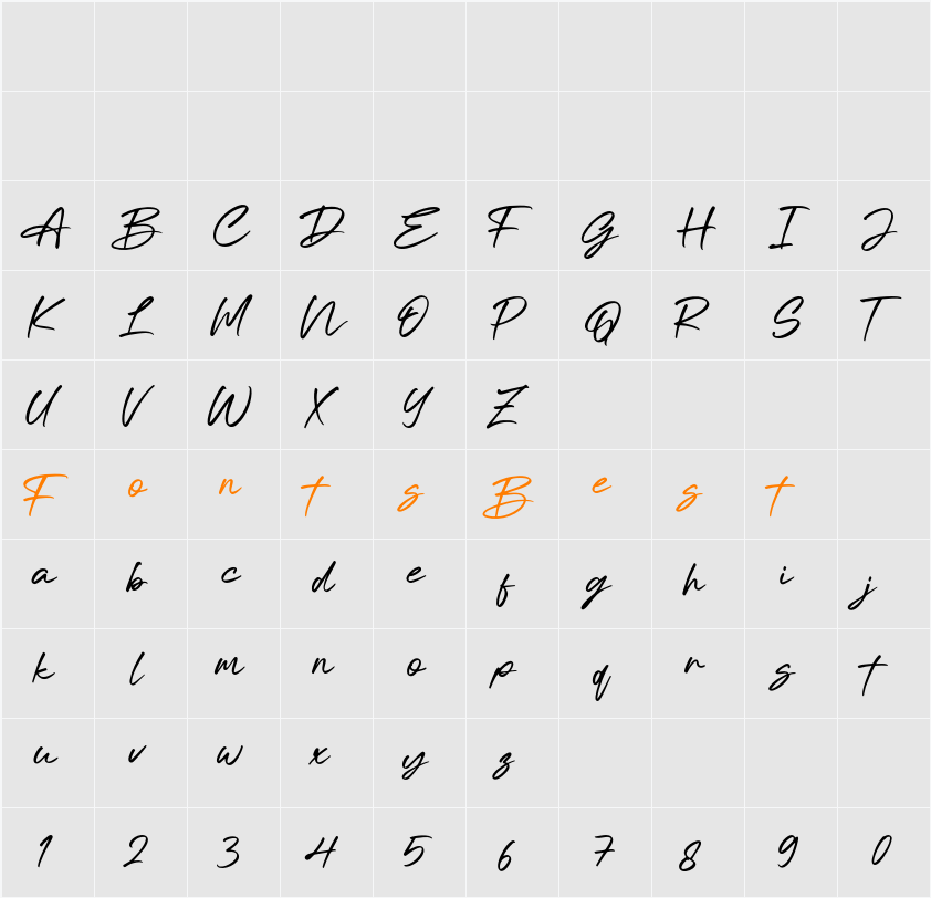 Callisten Character Map