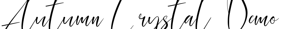 Autumn Crystal Demo Font Image