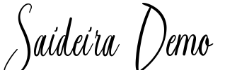 Saideira Demo Font Image