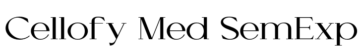 Cellofy Med SemExp Font Image
