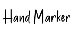 Hand Marker Font Image