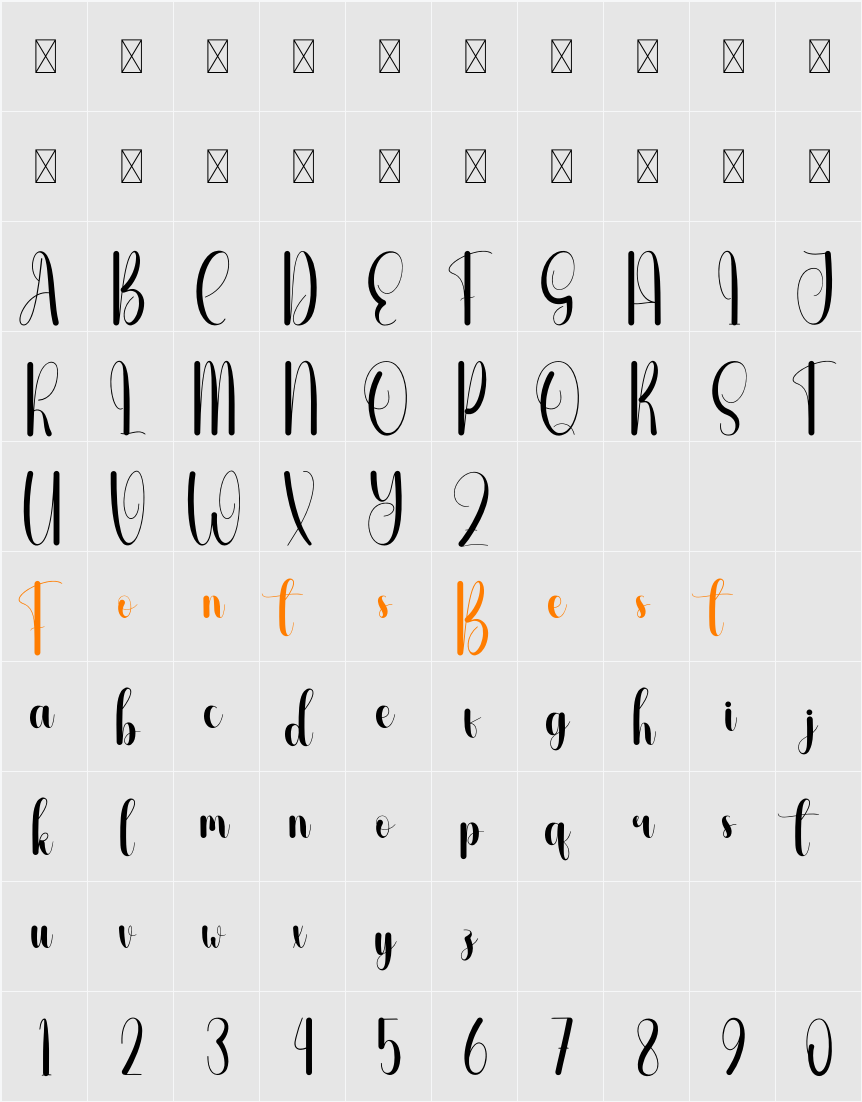 Almonds Character Map