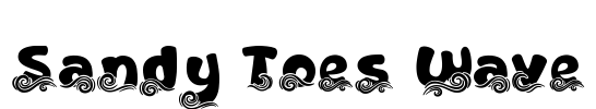 Sandy Toes Wave Font Image