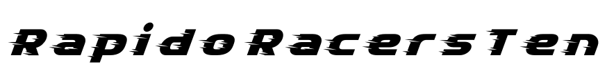 Rapido Racers Ten Font Image