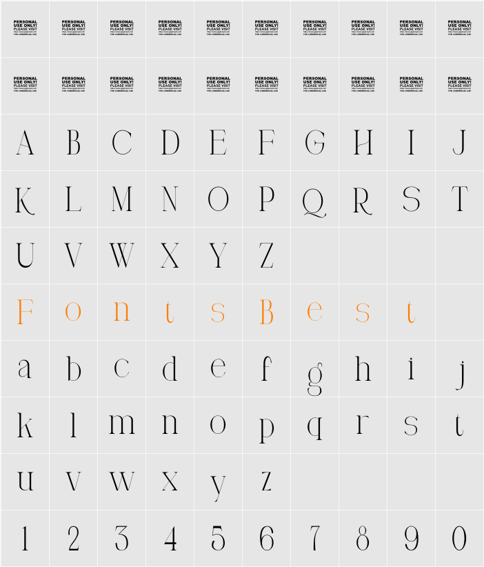 Qoency Demo Character Map