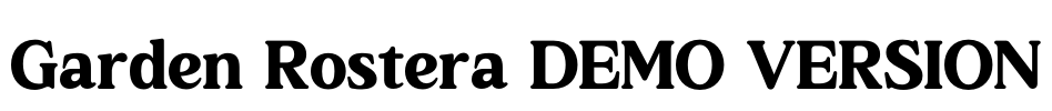 Garden Rostera DEMO VERSION Font Image