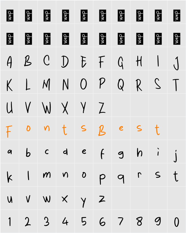 L Lambas Character Map