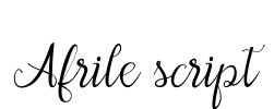 Afrile script Font Image