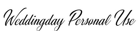 Weddingday Personal Use Font Image