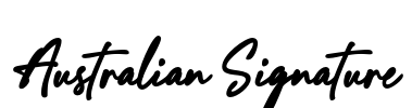 Australian Signature Font Image