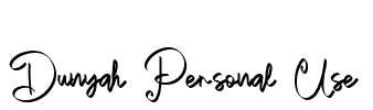 Dunyah Personal Use Font Image