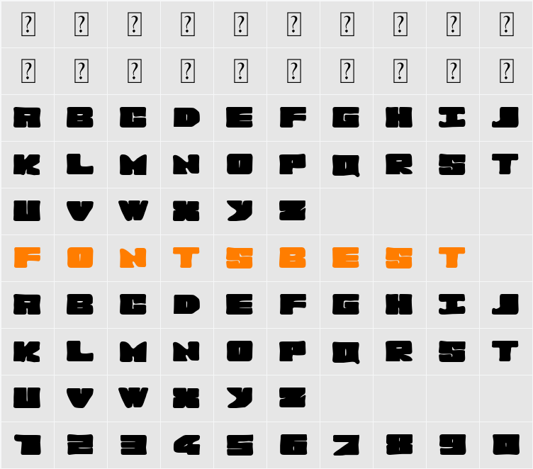 La Gordi Extrema Character Map