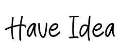 Have Idea Font Image