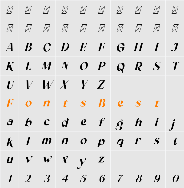 Keystone Character Map