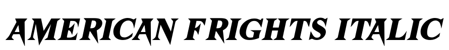 American Frights Italic Font Image