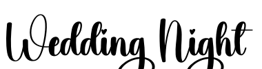 Wedding Night Font Image