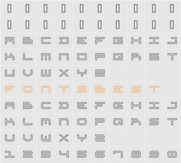Etno Outline Character Map