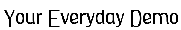 Your Everyday Demo Font Image