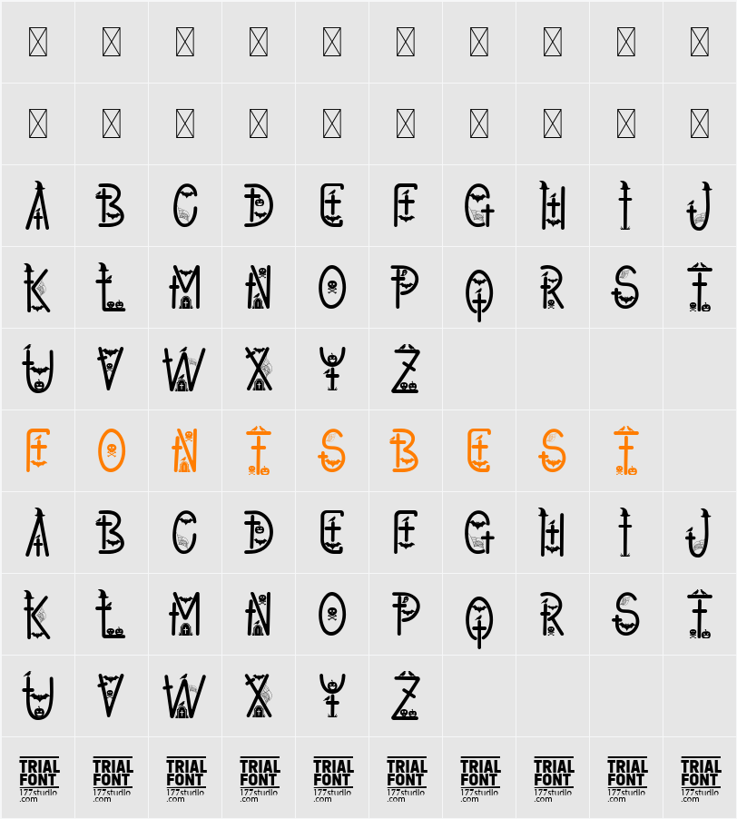 Halloween Decorative Demo Character Map