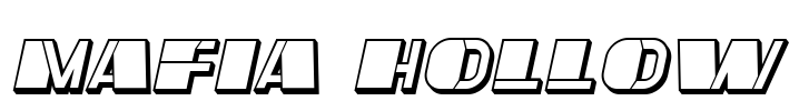 Mafia Hollow Font Image
